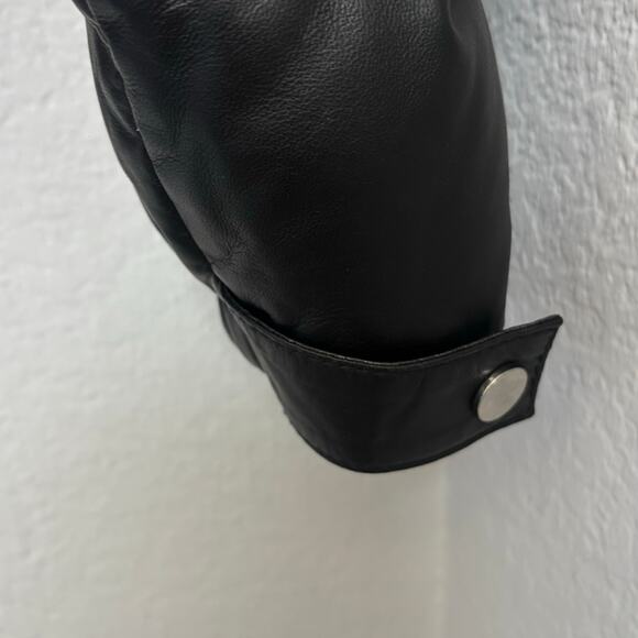 Sprwmn Leather Down Puffer Jacket Black Size Small - Picture 5 of 7